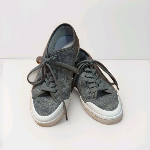 Rag & Bone Standard Issue Felted Wool Sneakers Womens US 8 EU 39 Gray Lace Up - Picture 1 of 8